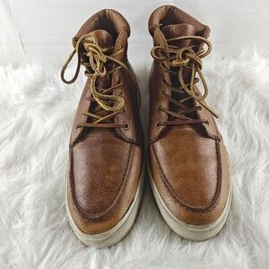 Polo Ralph Lauren Tedd Chukka Boots Men 10.5D Pull Up Grain Leather Ankle Shoes